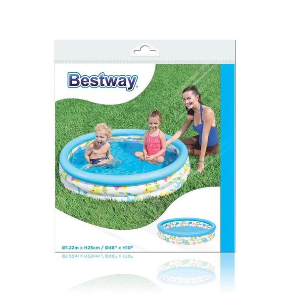 Детский надувной бассейн круглый 102*25 см Bestway 51008 фото