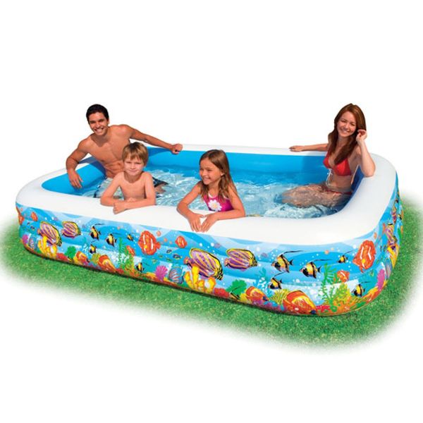Семейный надувной прямоугольный бассейн на 999 л 58485 Intex фото