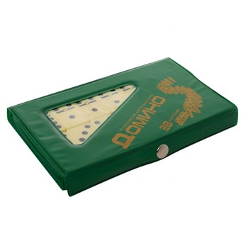 Настольная игра Домино M 0003 в пенале (Зелёный) фото