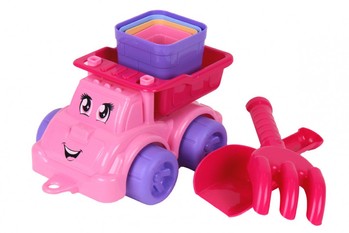 Машинка "Набор для игры с песком ТехноК" 7051TXK (Розовый) фото