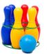 Игровой набор для боулинга Радуга 6, 6 кеглей, шар фото 2 из 6